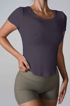 Cutout Round Neck Active T-Shirt