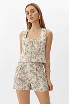 Jacquard High Waist Shorts