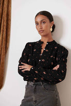 Embroidered Feather Blouse