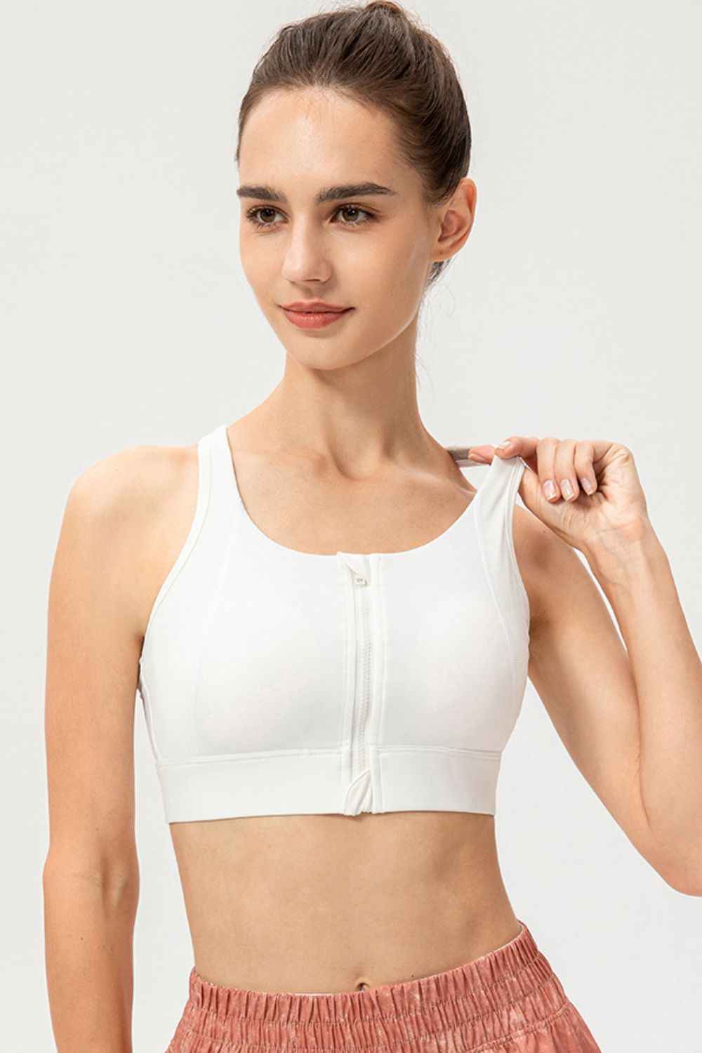 Zip-Up Sports Bra