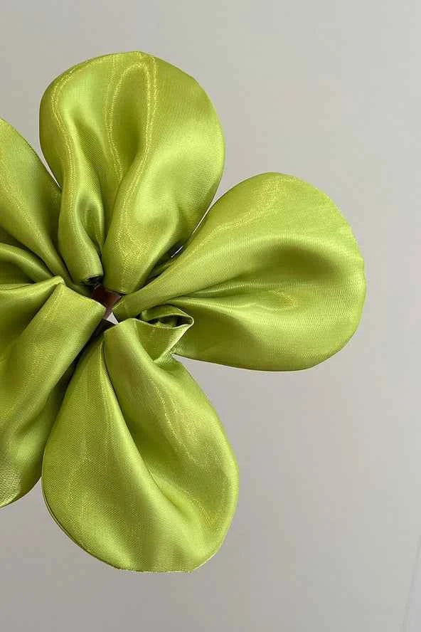 Mega Flower Petal Satin Scrunchies