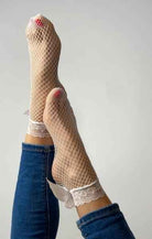 Candice Fishnet and Lace Ankle Socks