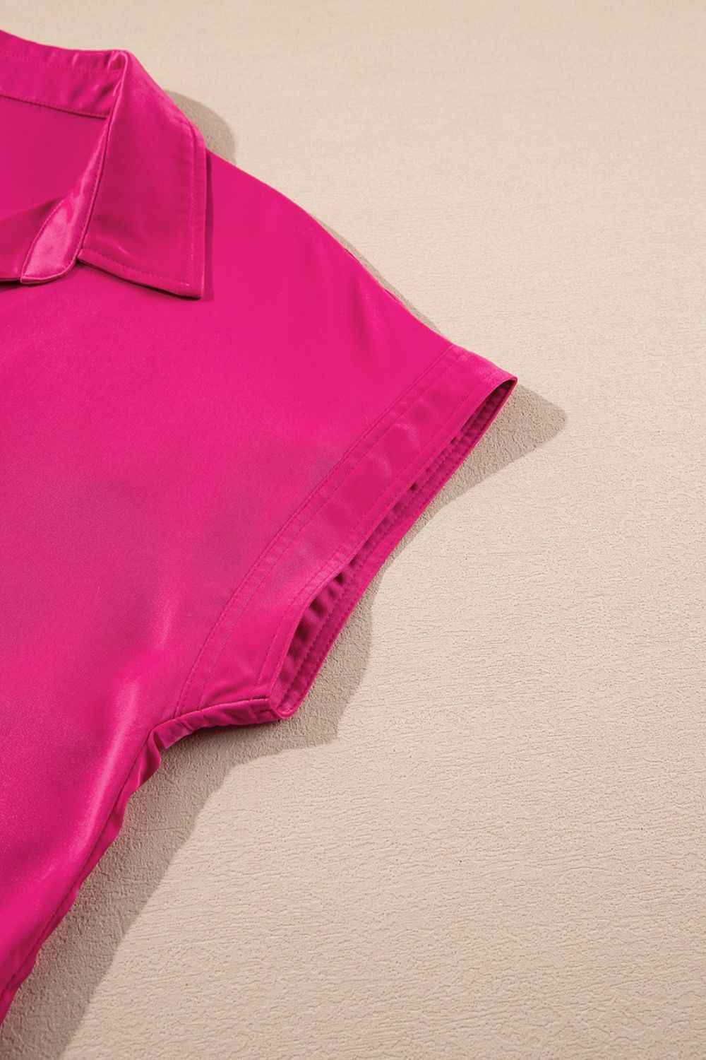 Buttoned Collared Mini Shirt Dress