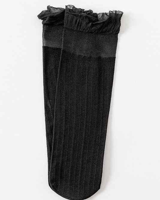 3-Pack Sheer Ruffle Tulle Sock