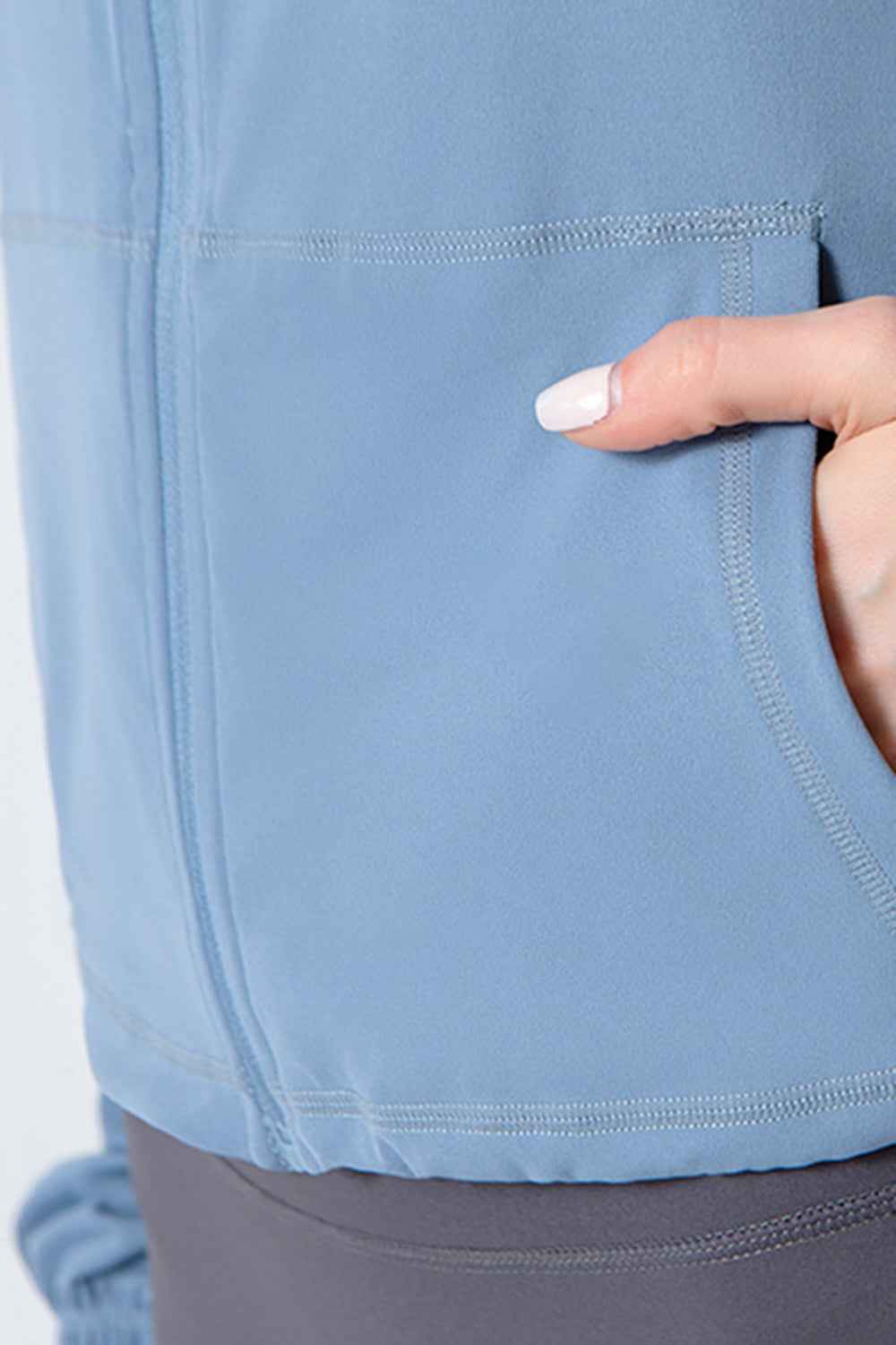 Drawstring Zip Up Active Jacket