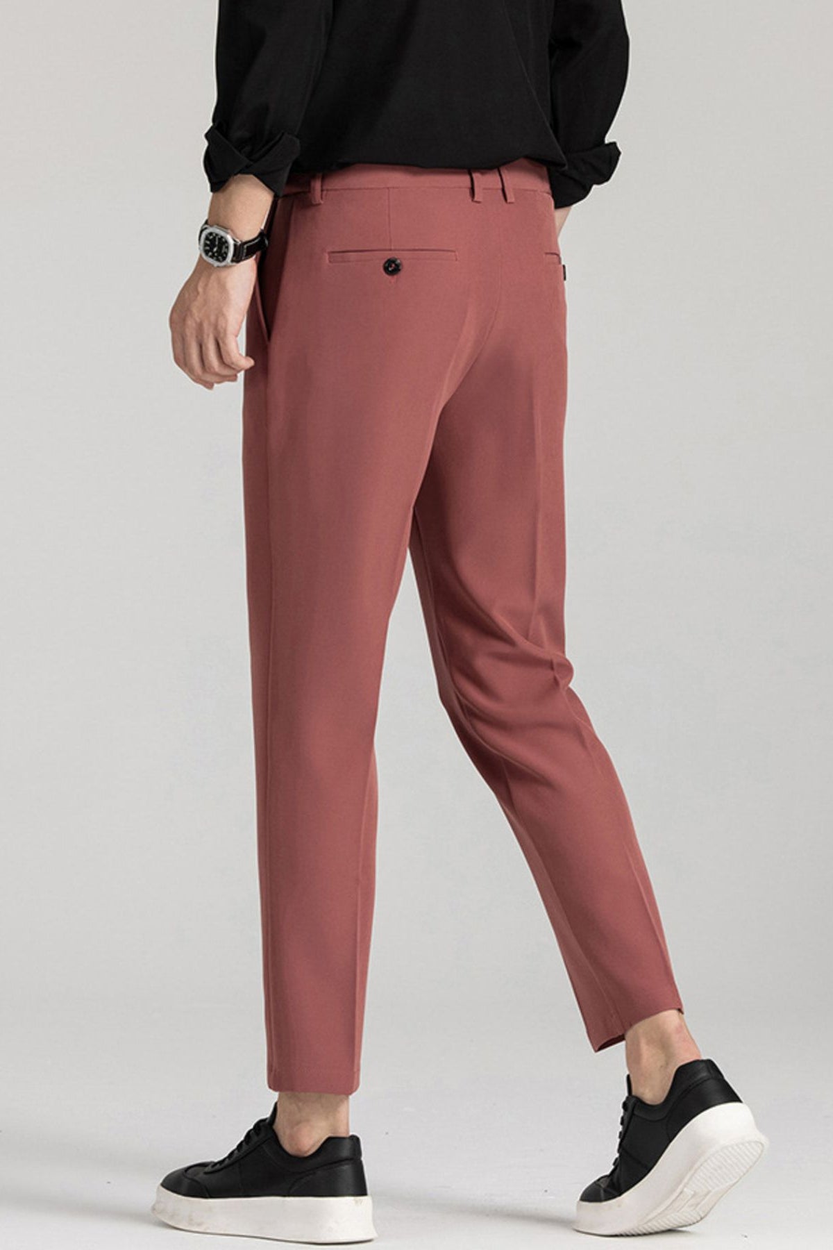 Men's Slim Fit Pants Burgundy - Love Classic 2