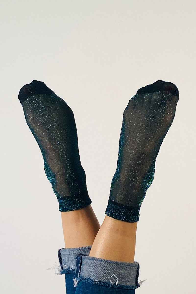 Léa Pack of 6 Pairs of Fine Glitter Socks