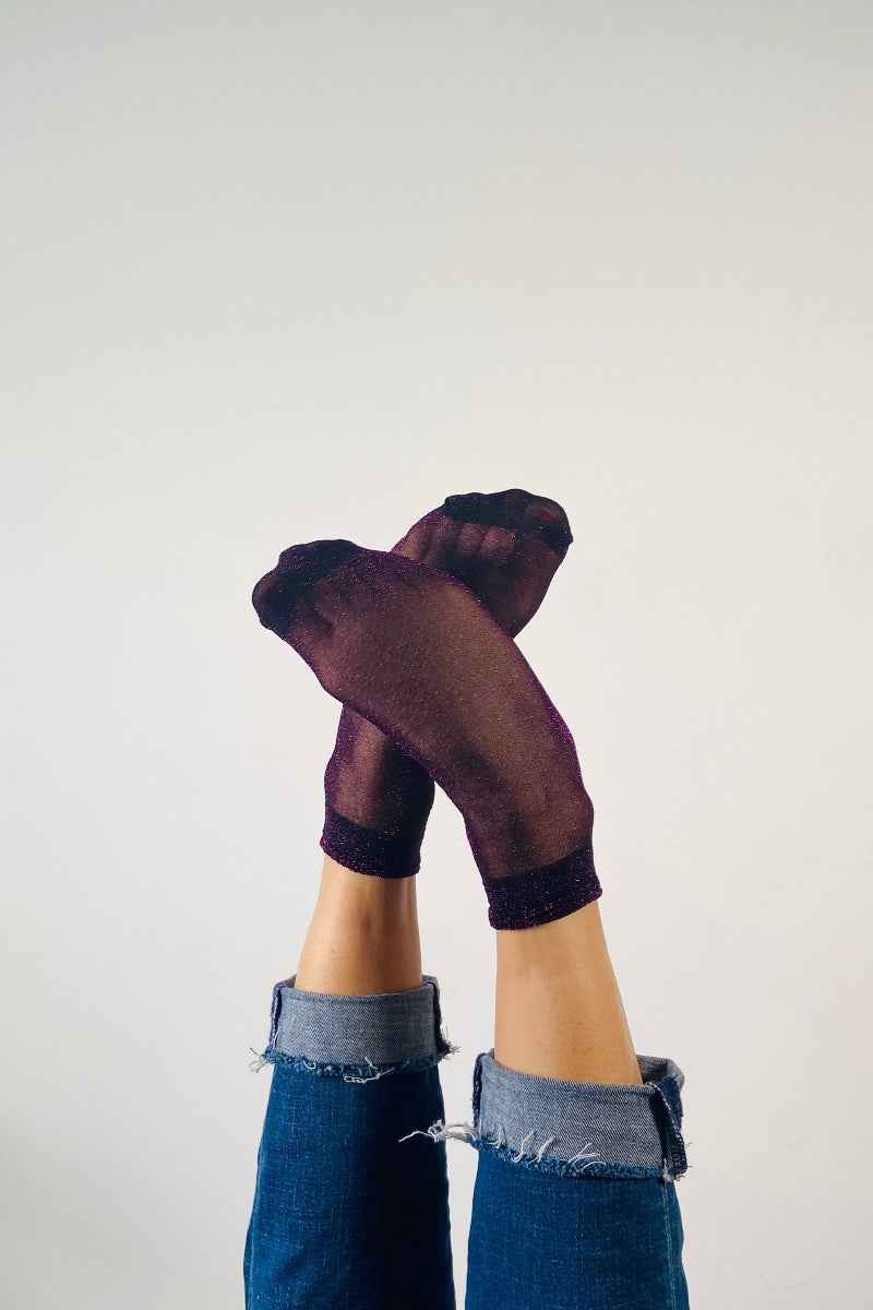 Léa Pack of 6 Pairs of Fine Glitter Socks