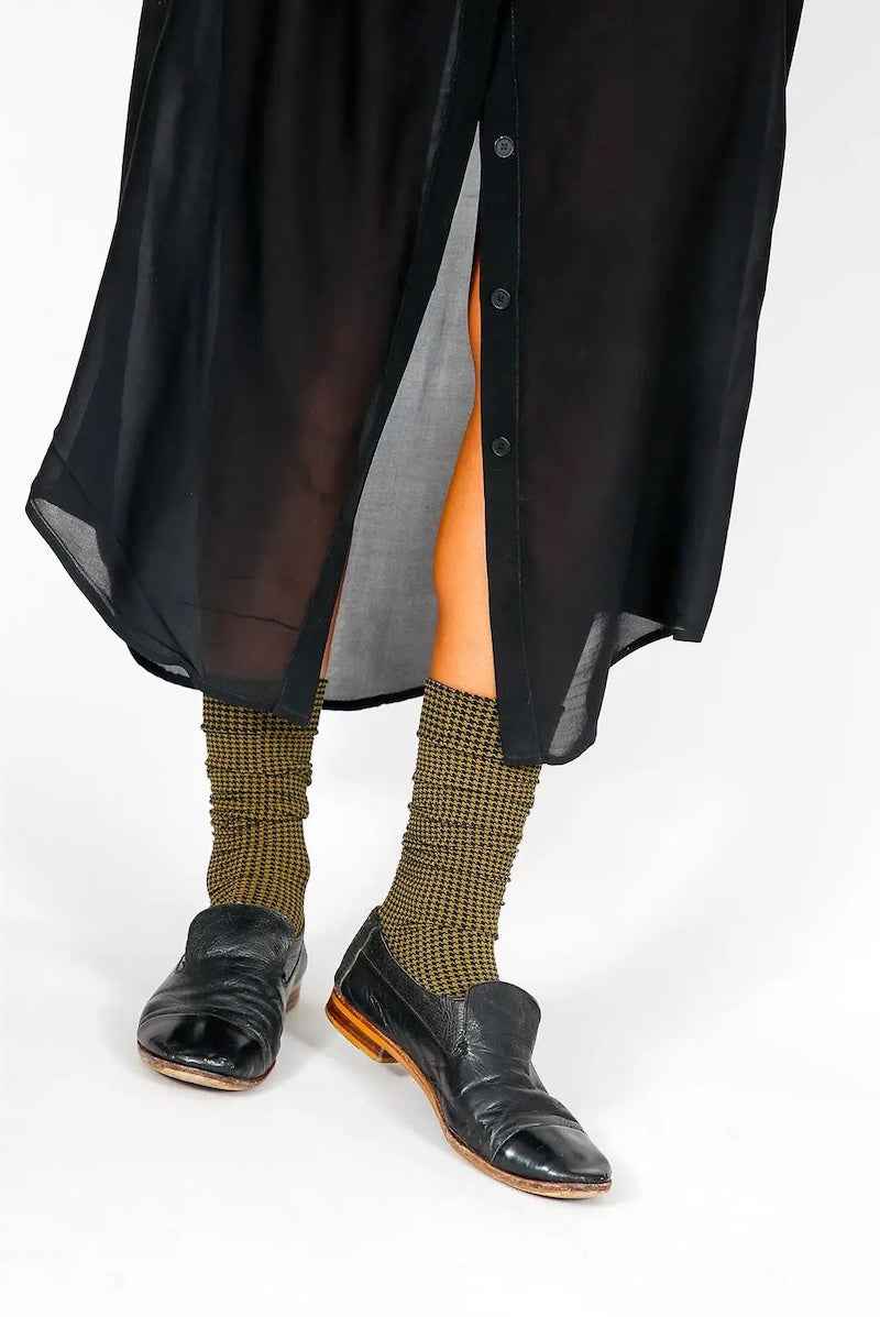 Houndstooth Knee High Socks