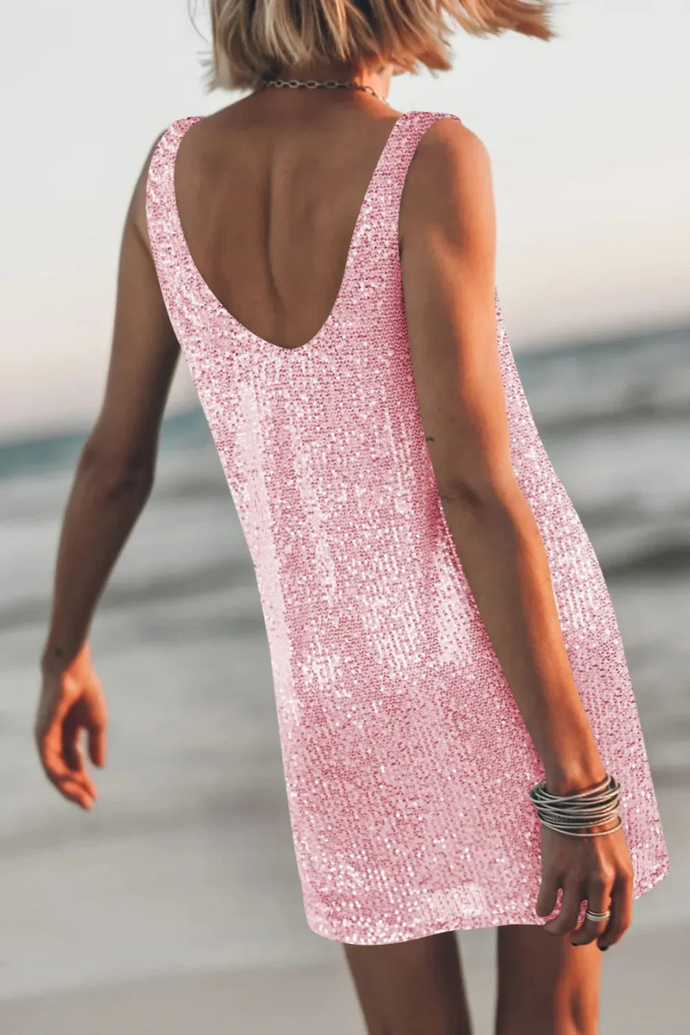Sequin Mini Dress Rose Gold - Love Classic 4