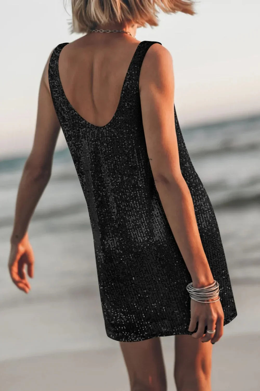 Sequin Mini Dress Black - Love Classic 4