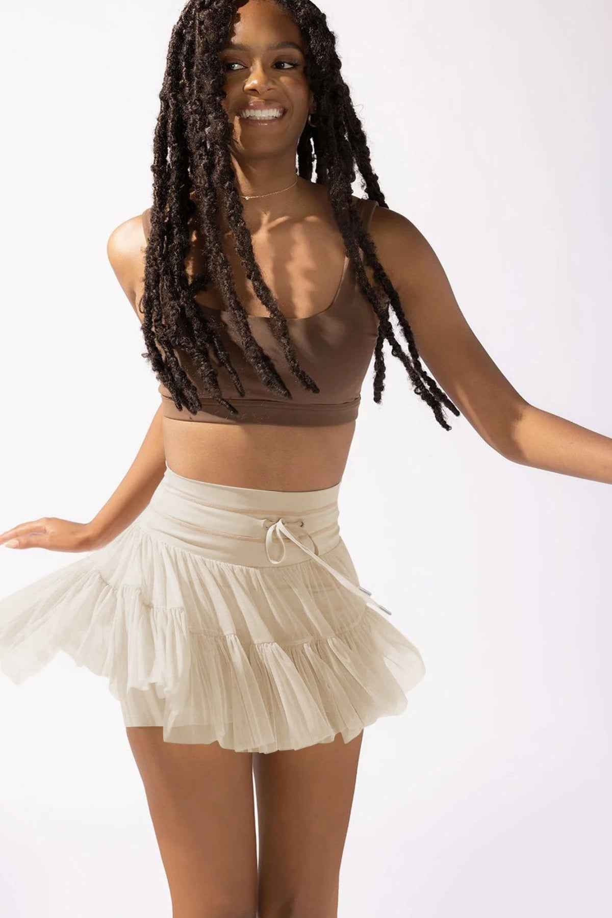 High Waist Skort with Pockets