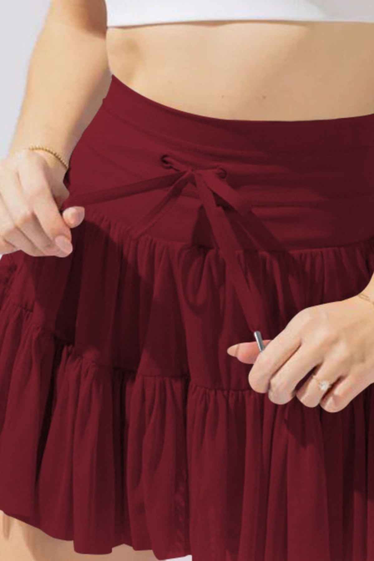 High Waist Skort with Pockets