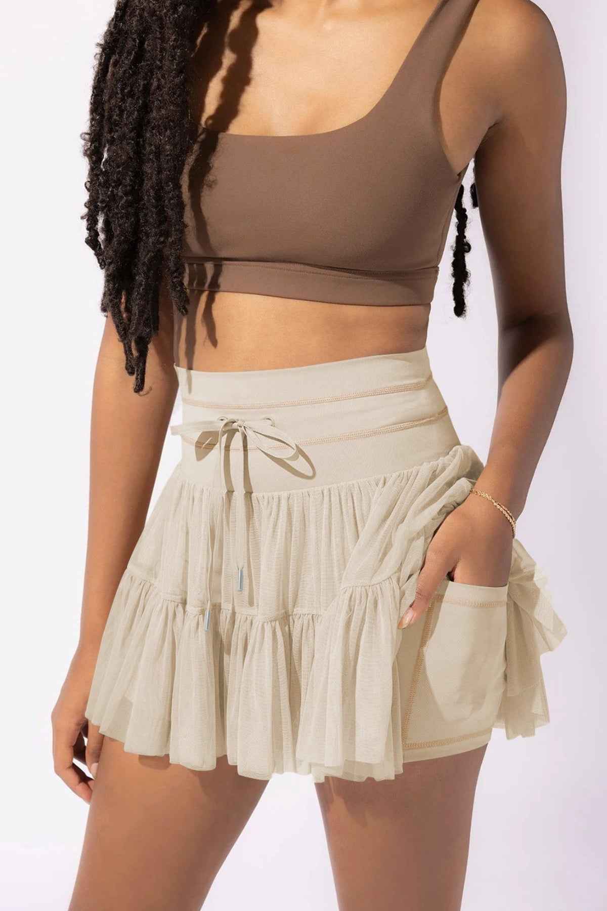 High Waist Skort with Pockets