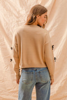 Ribbon Bow Applique Sweater - Love Classic 5