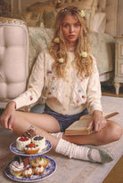 Pop Floral Sweater Weaved Cardigan