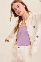 Pop Floral Sweater Weaved Cardigan