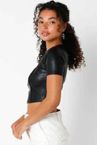 Bustier Finley Pu Crop Top