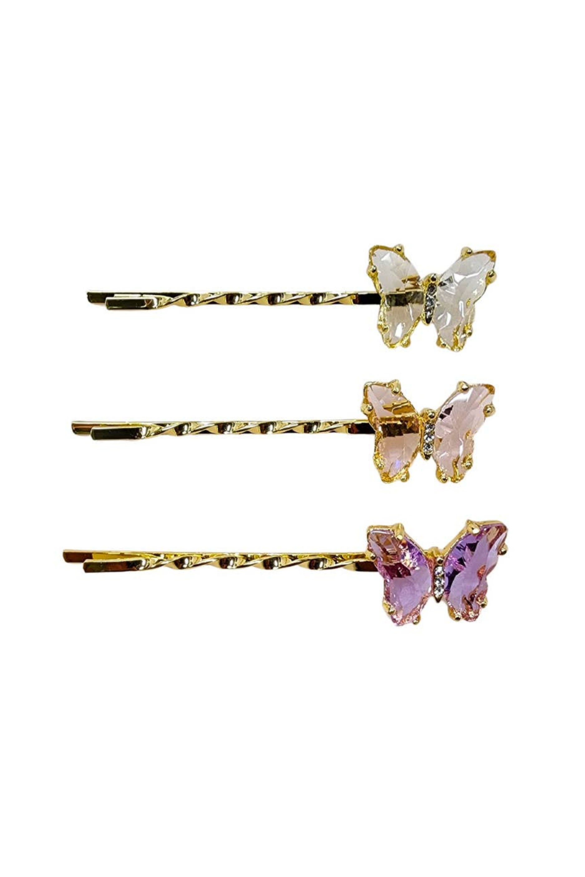 Elegant Butterfly Hair Pin Set 3-Piece Set