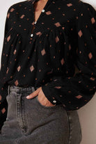 Embroidered Feather Blouse