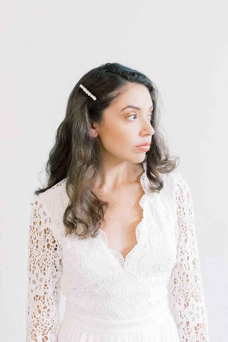 Large Swarovski Barrettes - Crystal or Silk