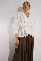 Front Wide Pleats Pants