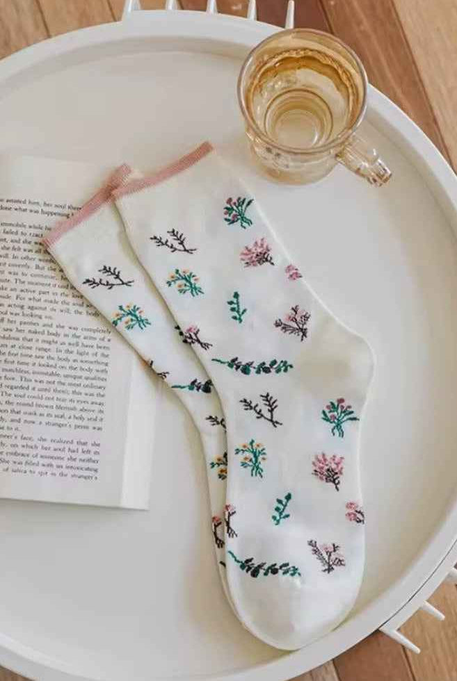Bouquet Flower Crew Sock