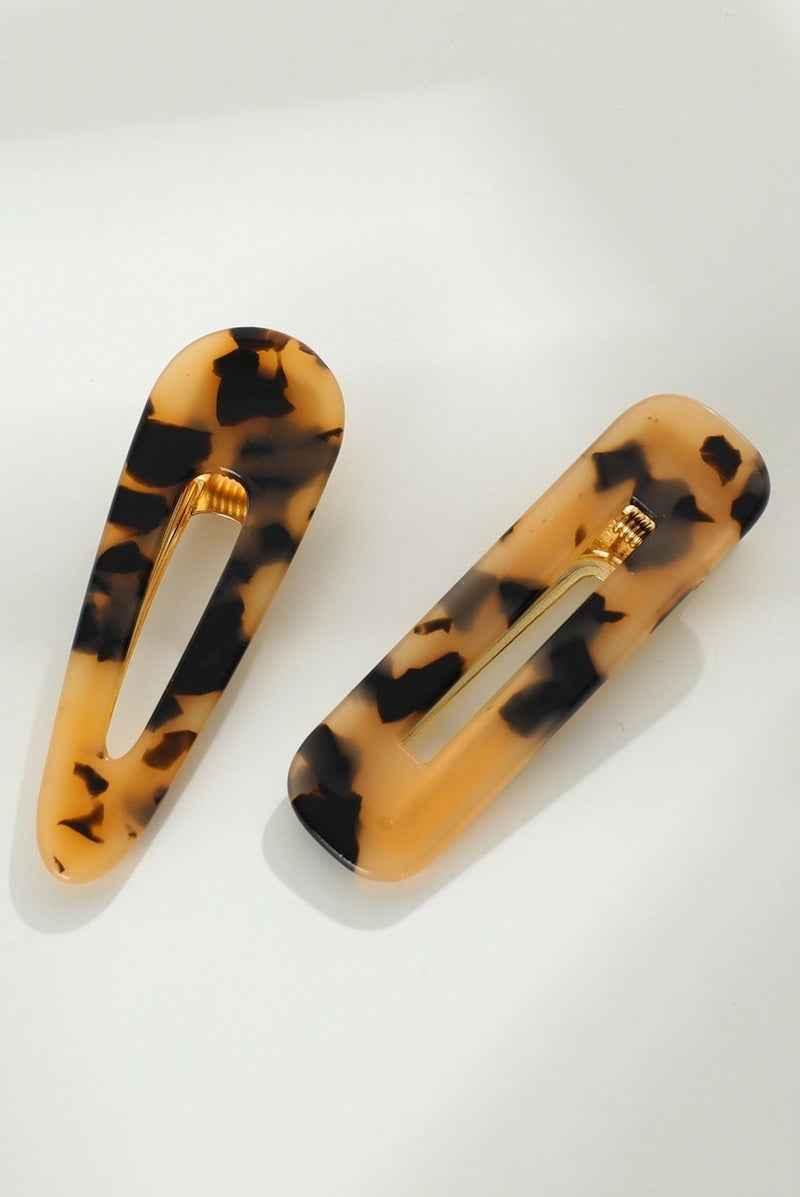 Tortoise shell hair clips on white background, Love Classic high quality accessories