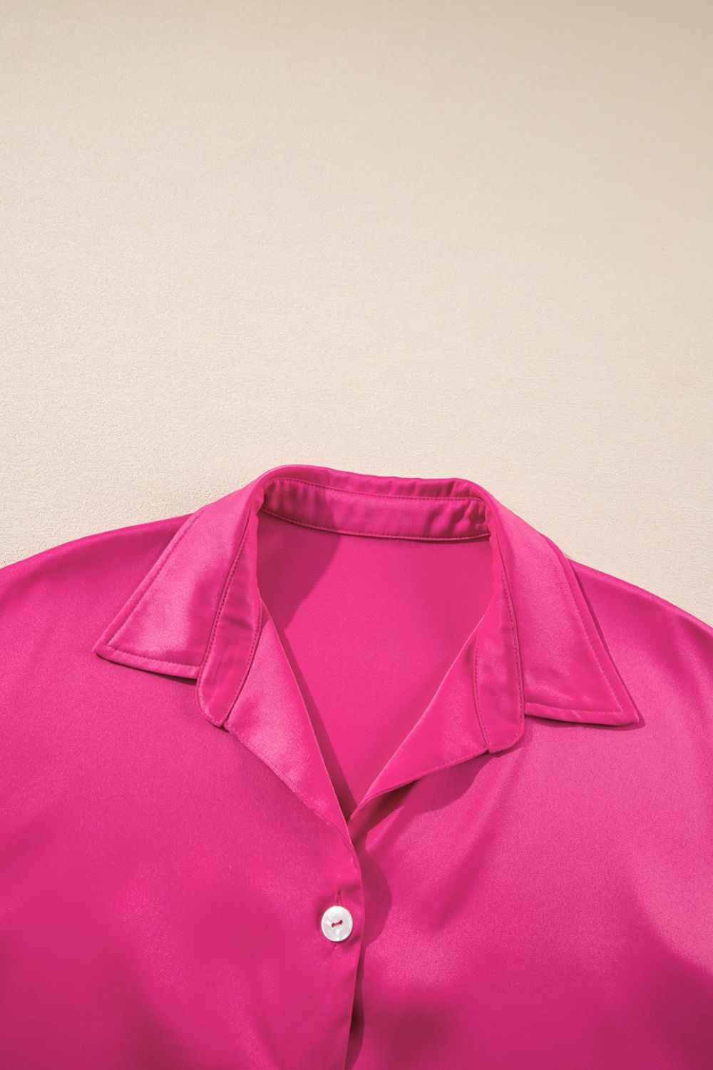 Buttoned Collared Mini Shirt Dress