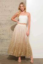 Sequin Embellished Tulle Skirt