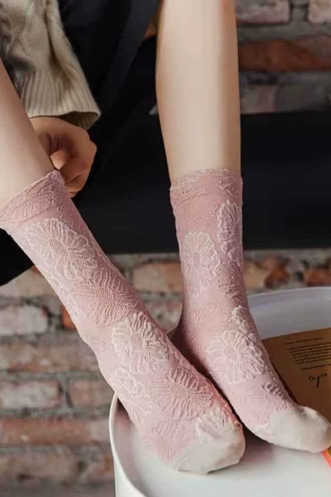 3-Pack Bouquet Flower Crew Sock