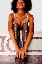 Pearl Bow Peek A Bow Tights