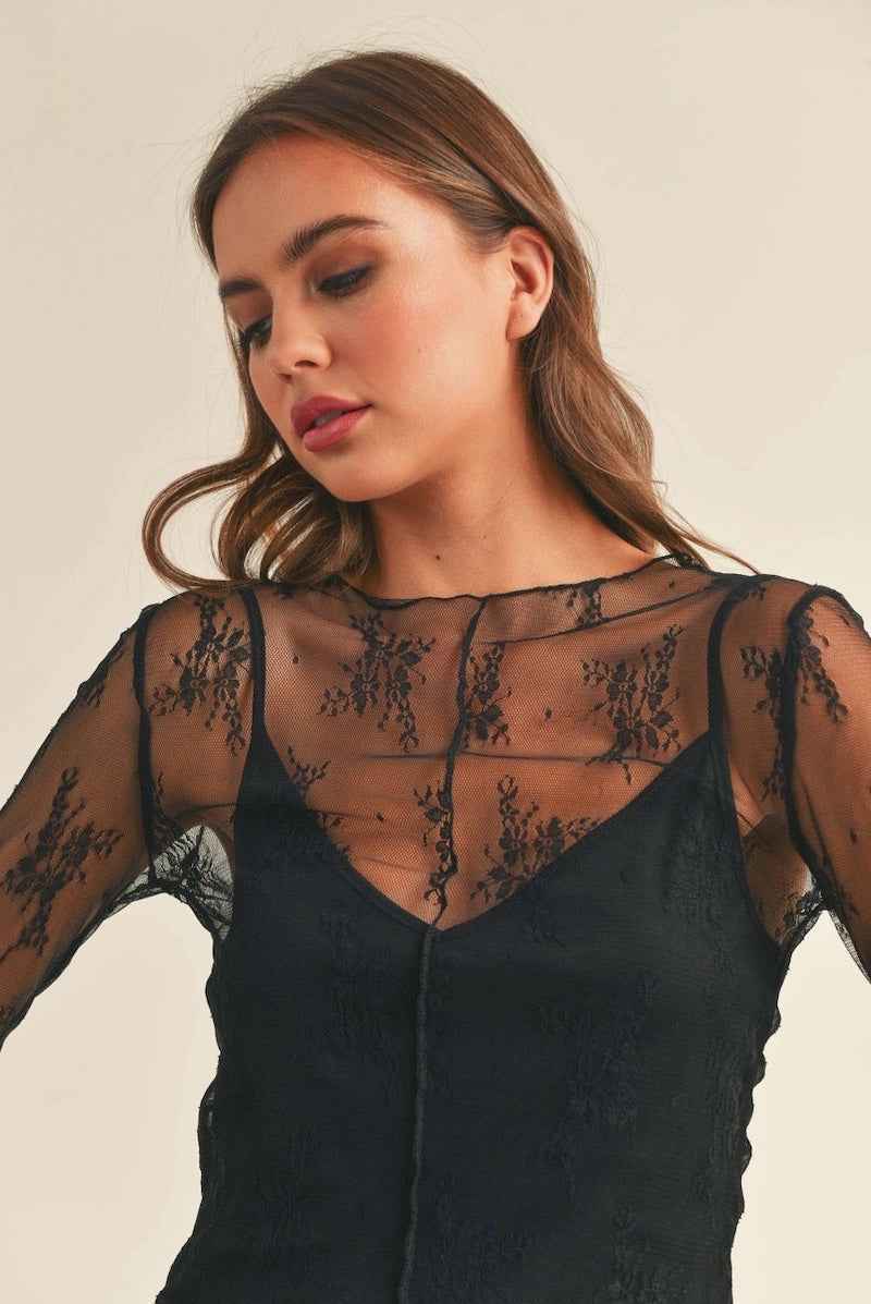 Long Sleeve Lace Top