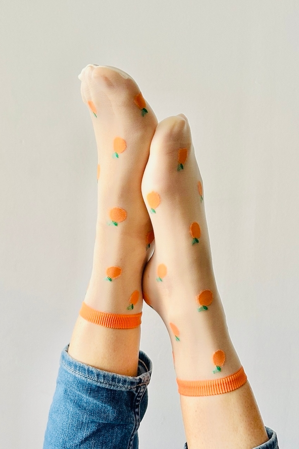 Apricots Fruit Socks