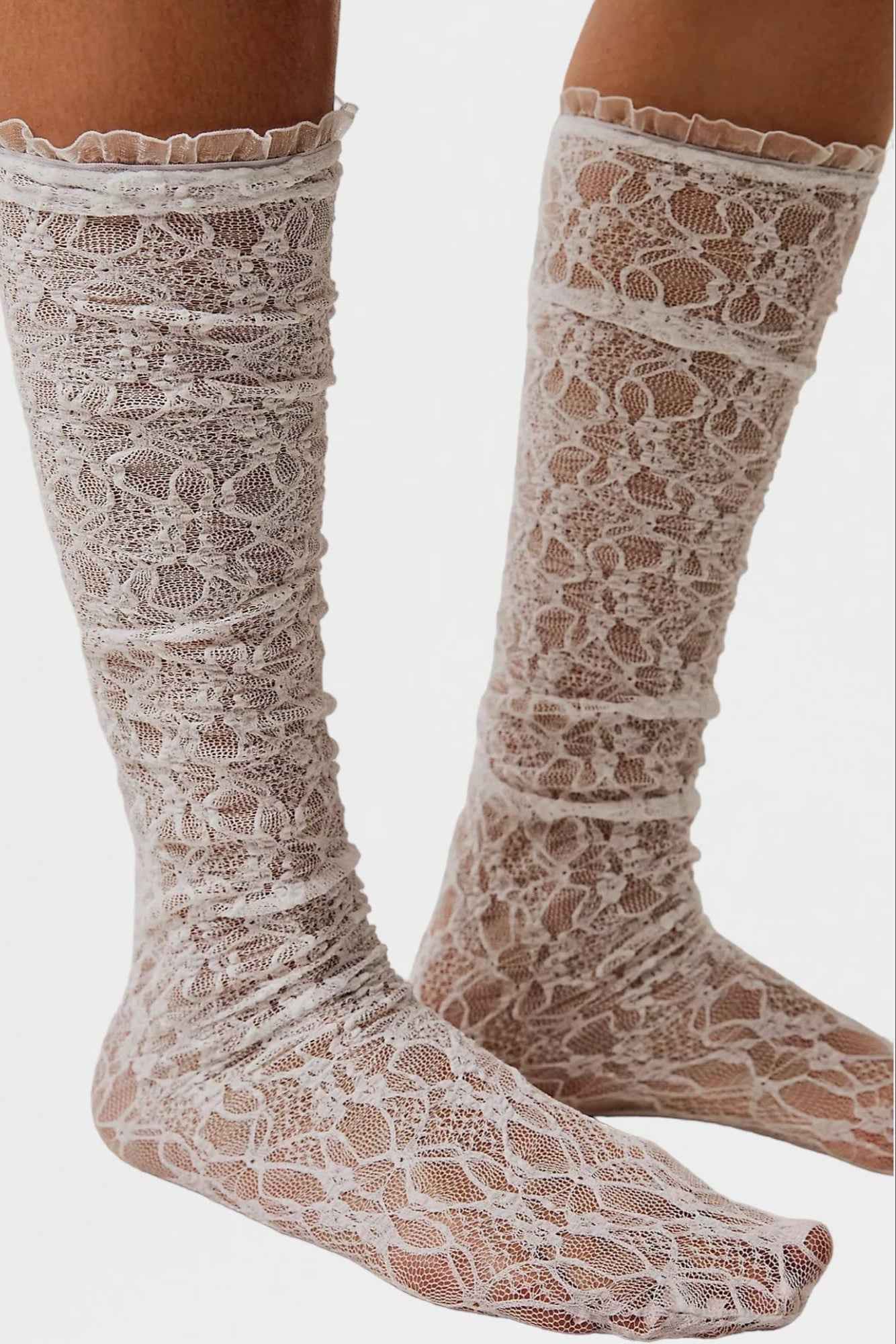 Lace Knee High Socks