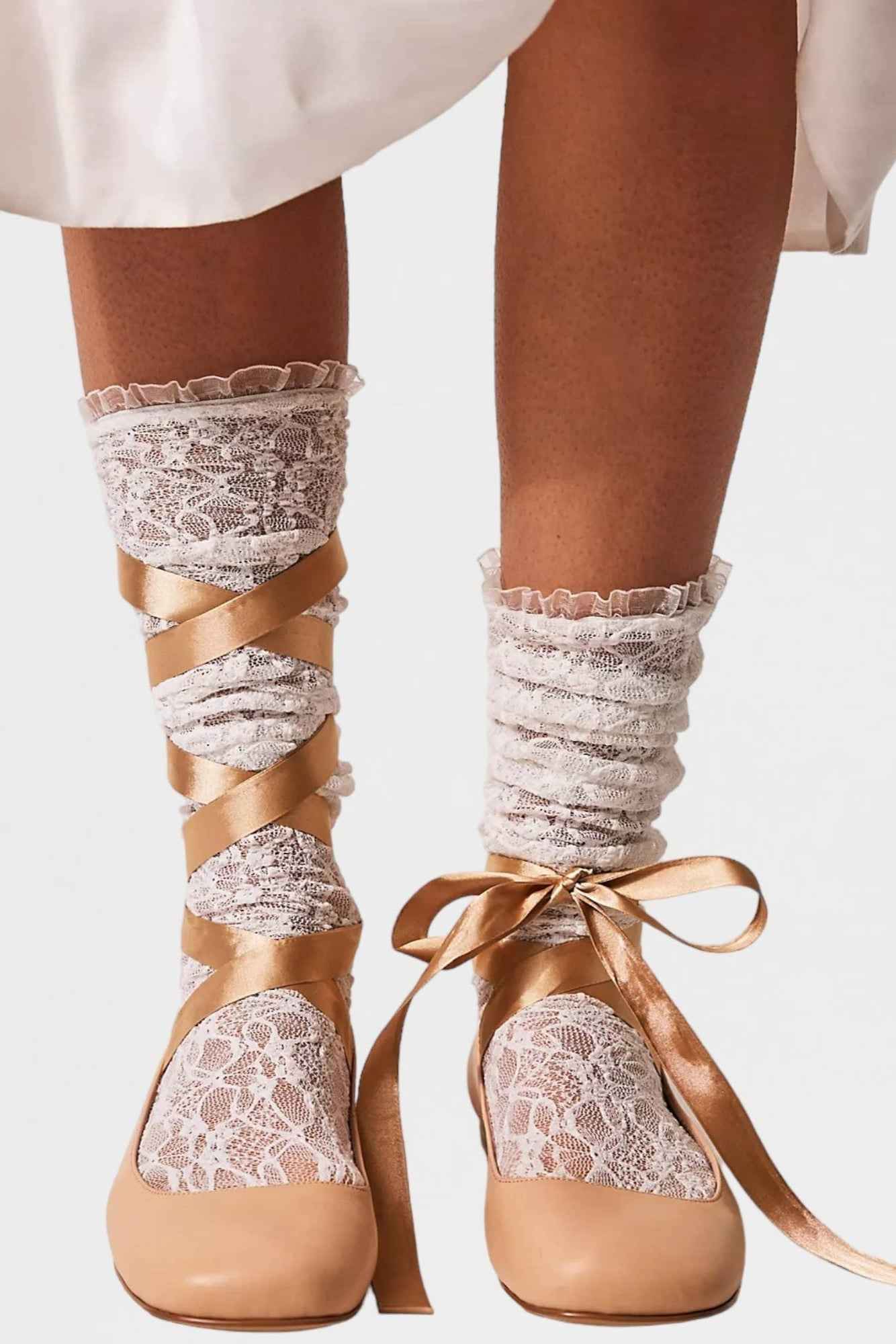 Lace Knee High Socks