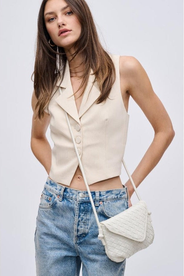 Kylo Woven Crossbody Oatmilk 3