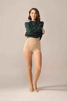 Back Vine Sheer Tights 30D in Dune