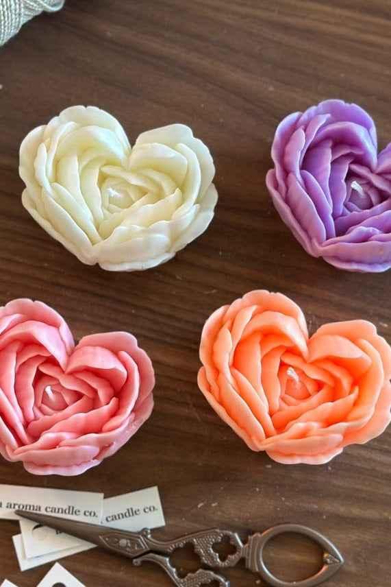 Unique Rose Design Candle