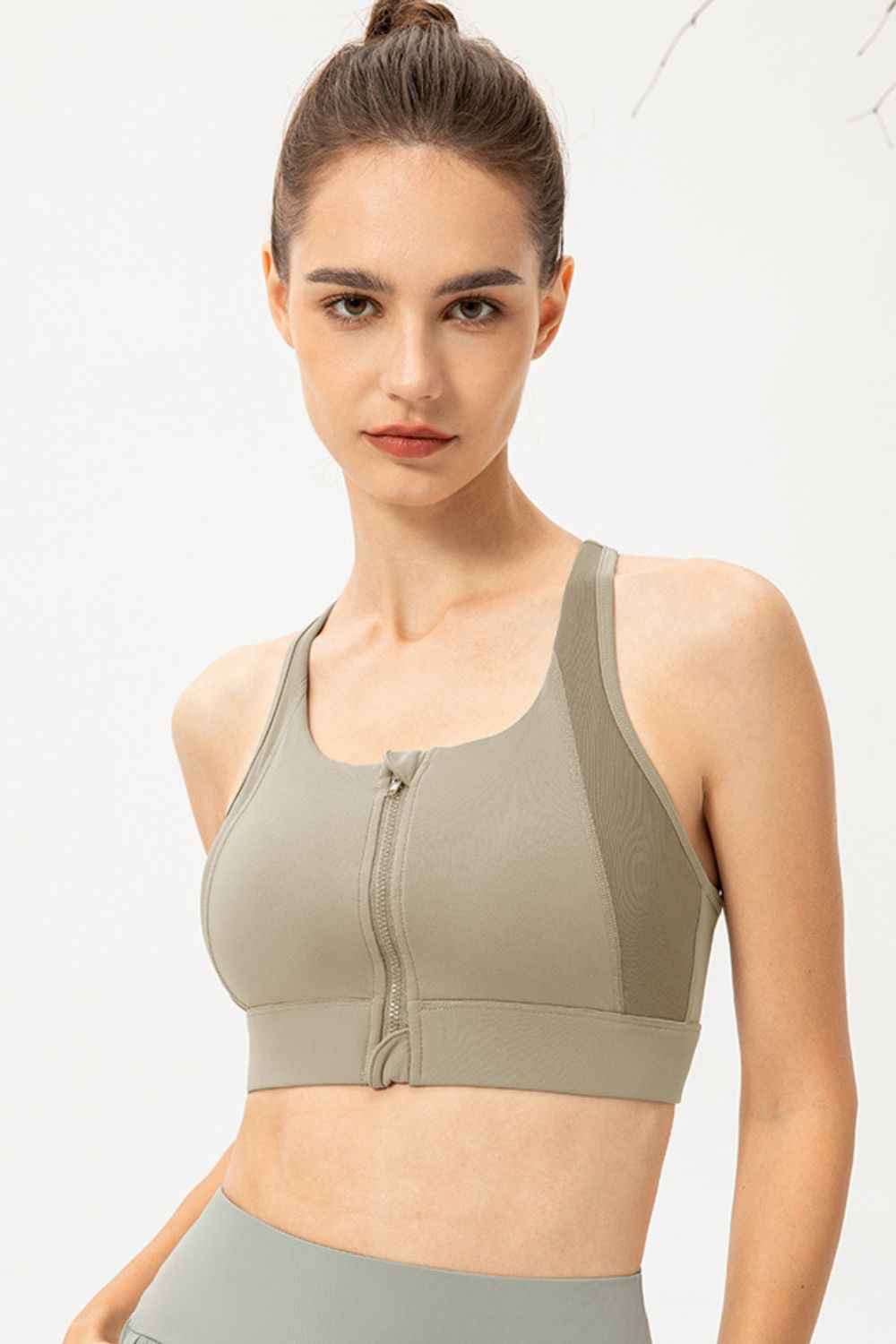 Zip-Up Sports Bra
