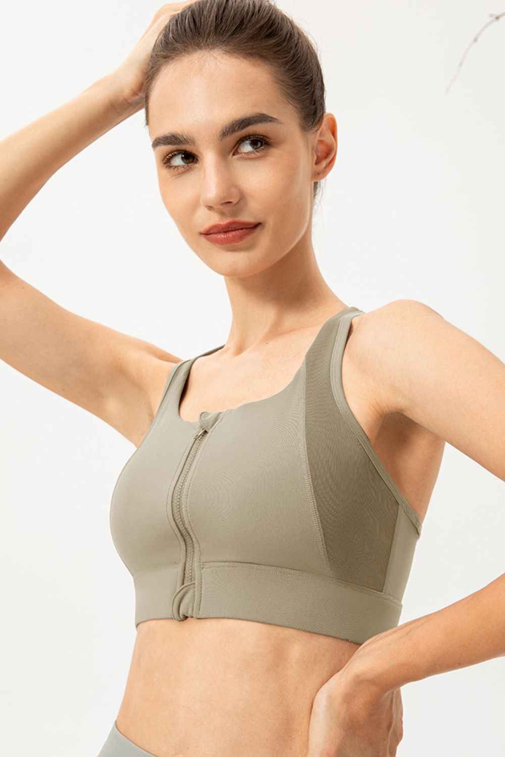 Zip-Up Sports Bra