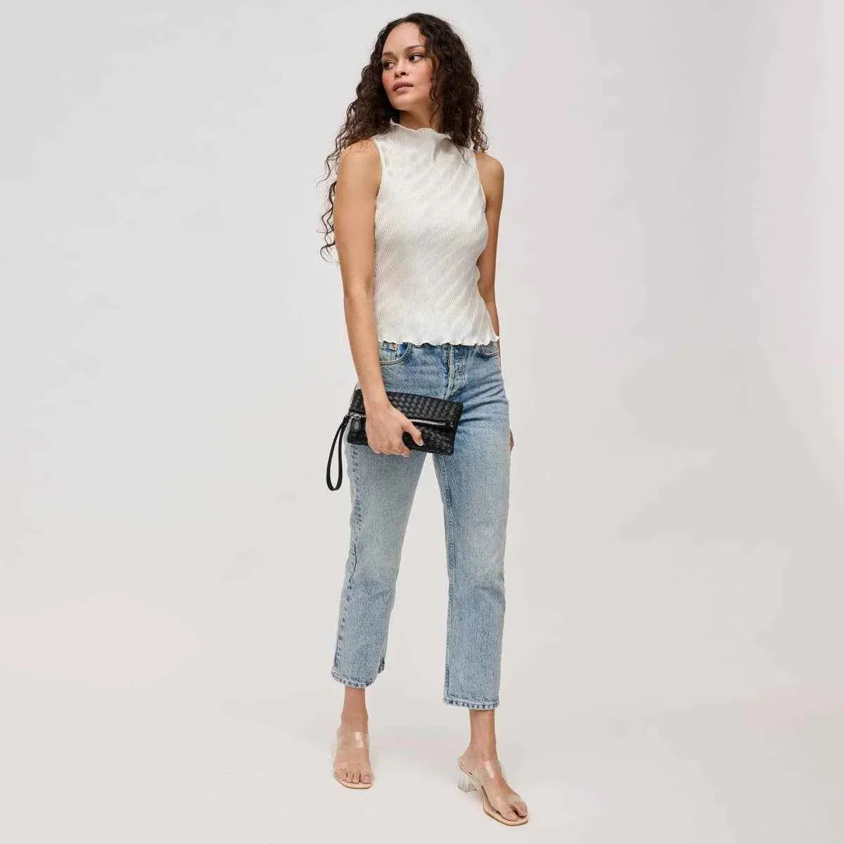 Aria Woven Wristlet Clutch