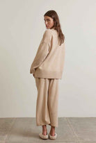Cashmere Wool Blended Knit Baggy Pants