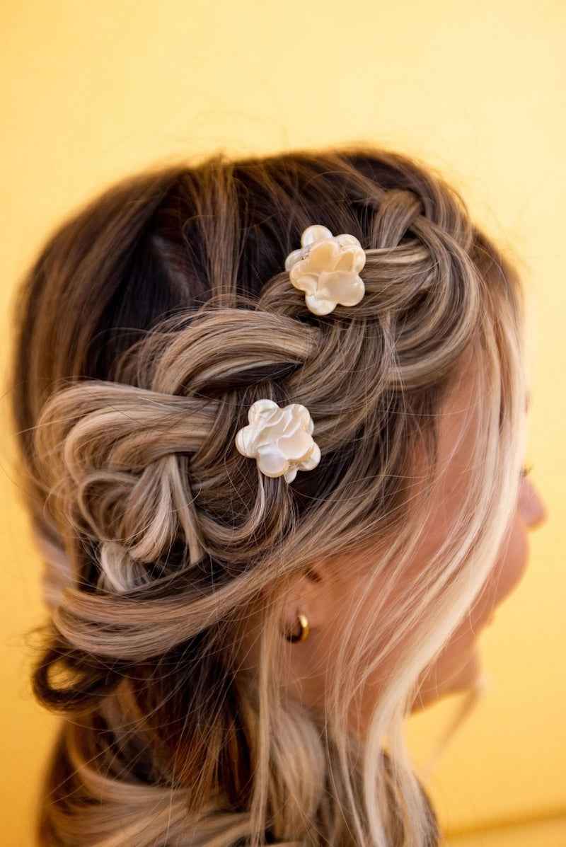 2-Piece Mini Flower Claw Clips