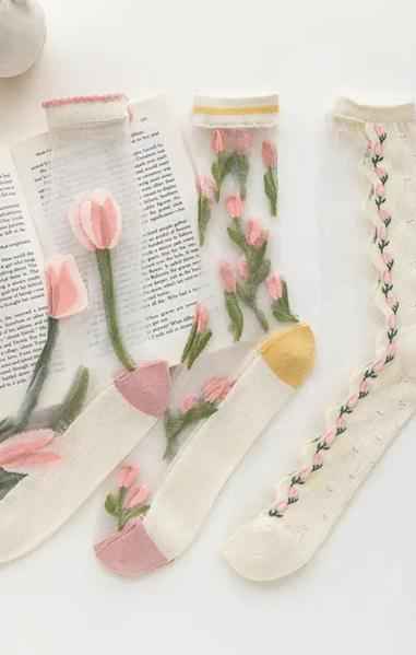 6-Pair Pack, Rufia Floral Patterned Socks