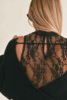 Night Glam Mixed with Lace Sweater
