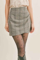 Herringbone Mini Skirt