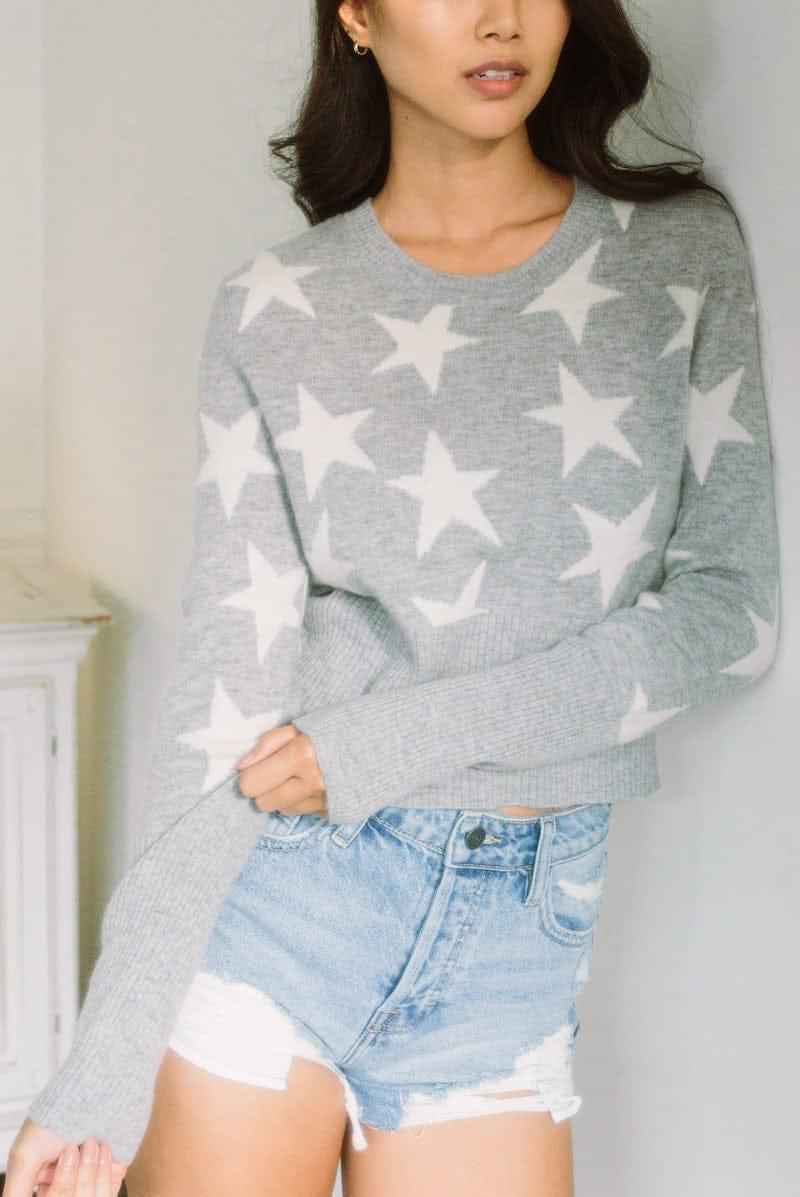 Cropped Stars Sweater