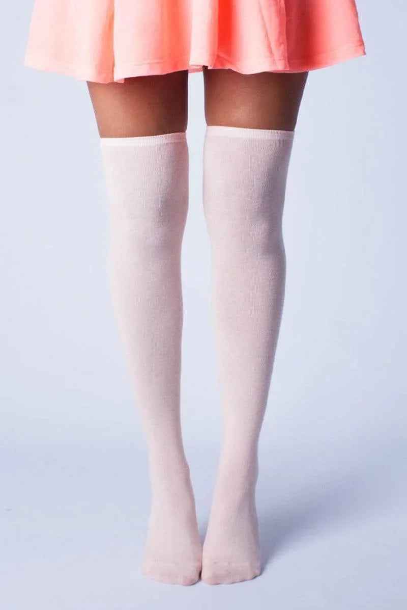 Light Pink Thigh High Socks