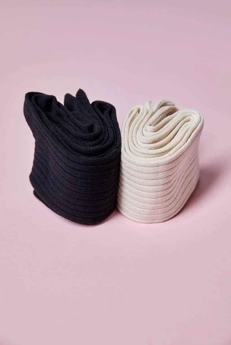 Ribbed Thigh High Socks